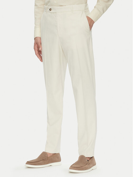 BOSS Chinosy C-Perin 50544005 Écru Relaxed Fit