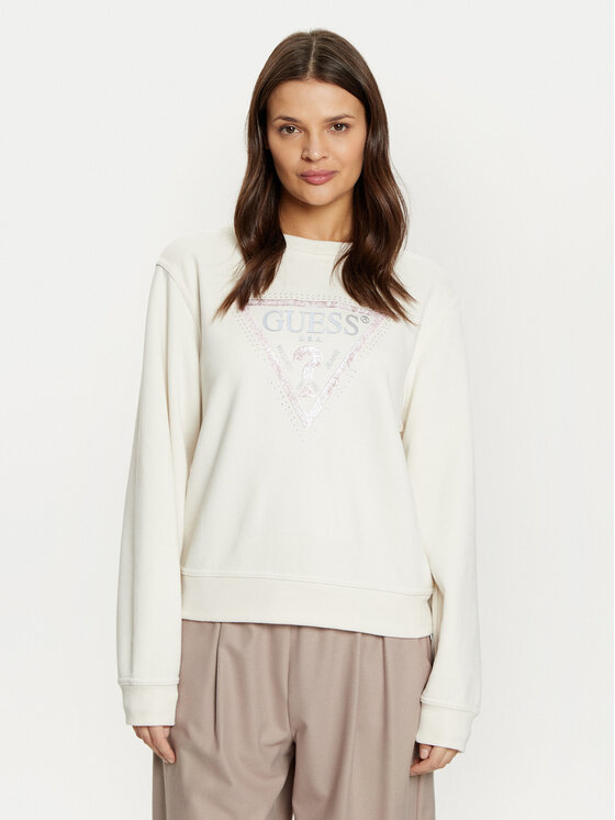 Guess Bluza W5RQ09 K8802 Écru Regular Fit