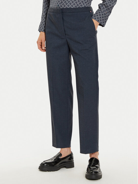 Tommy Hilfiger Chinosy WW0WW42951 Granatowy Straight Fit