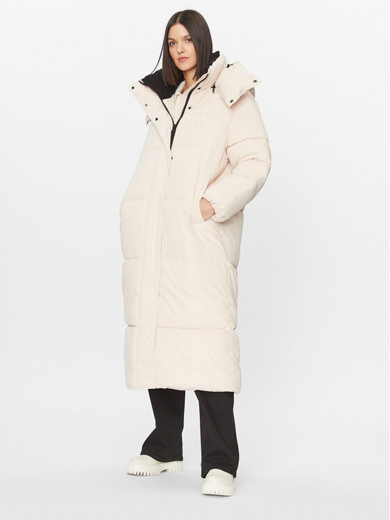 Calvin Klein Jeans Kurtka zimowa J20J221888 Écru Oversize