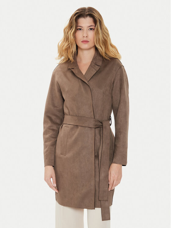 ONLY Płaszcz przejściowy Joline 15315660 Brązowy Regular Fit