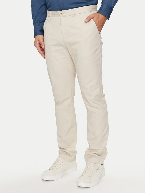 Tommy Hilfiger Chinosy Denton MW0MW25964 Beżowy Straight Fit