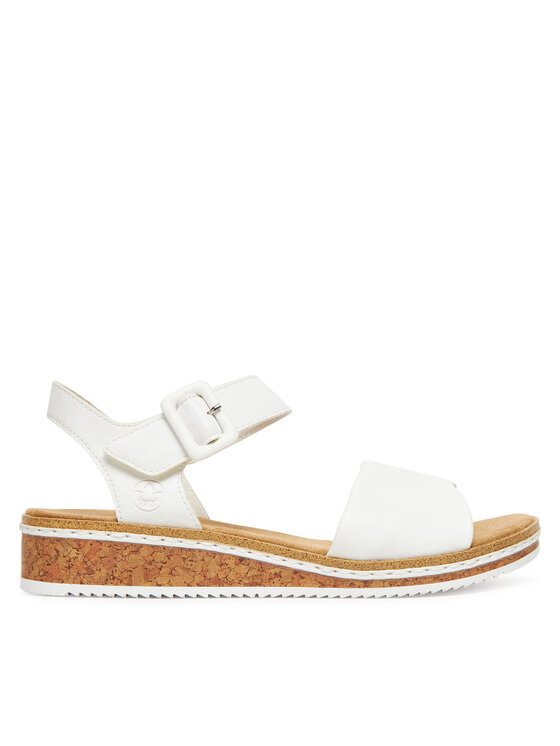 Rieker Sandały V3691-80 Biały