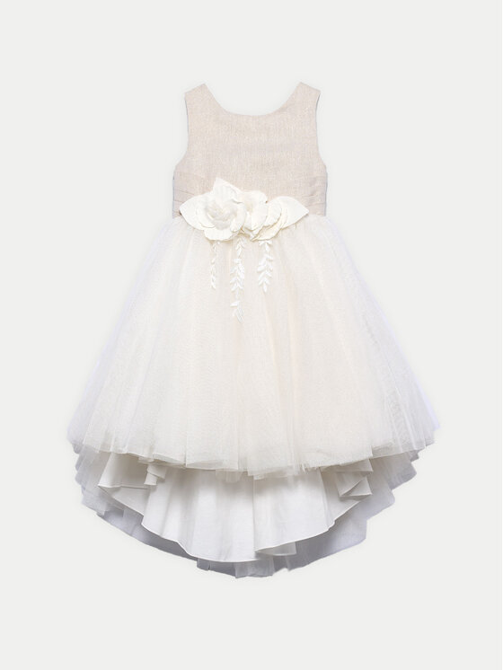 Abel & Lula Sukienka elegancka 5032 Beżowy Regular Fit