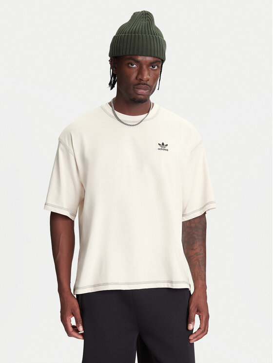 adidas T-Shirt Trefoil Essentials JW0970 Écru Regular Fit