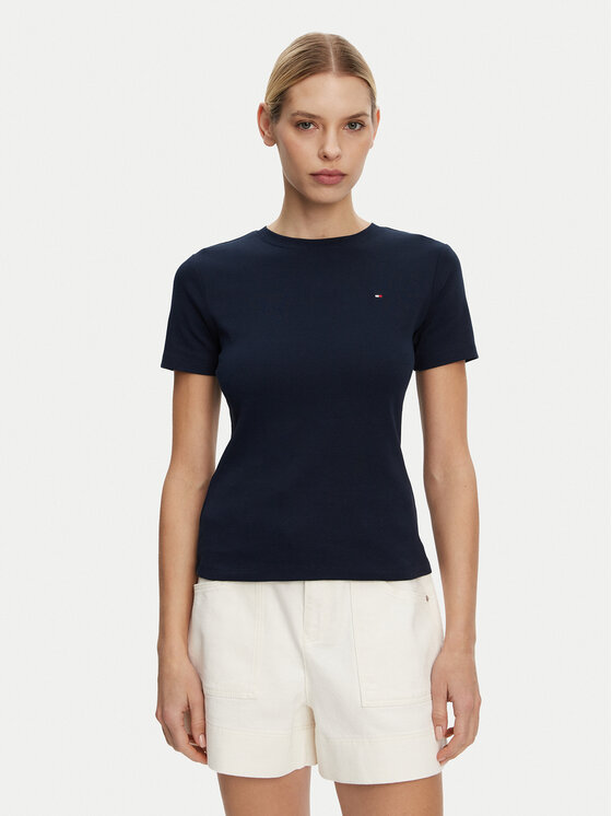 Tommy Hilfiger T-Shirt New Cody WW0WW40587 Granatowy Regular Fit