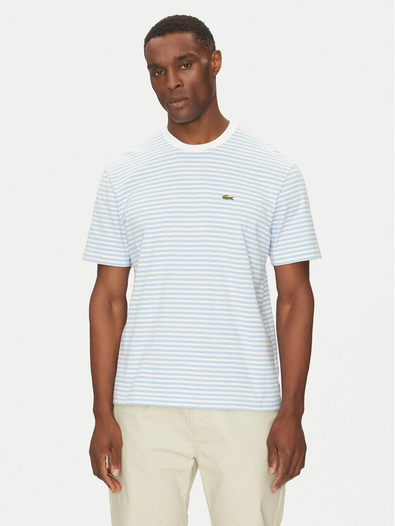 Lacoste T-Shirt TH9749 Błękitny Regular Fit
