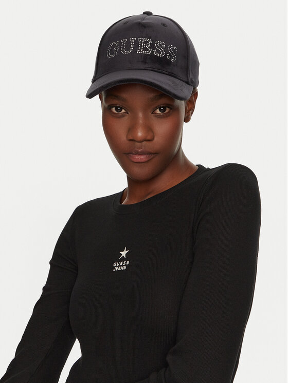 Guess Czapka z daszkiem V4BZ04 KBXI2 Czarny