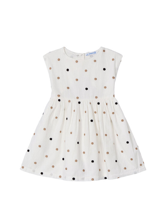 Mayoral Sukienka codzienna 3921 Écru Regular Fit