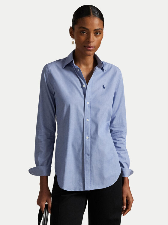 Polo Ralph Lauren Koszula 211941509004 Błękitny Slim Fit