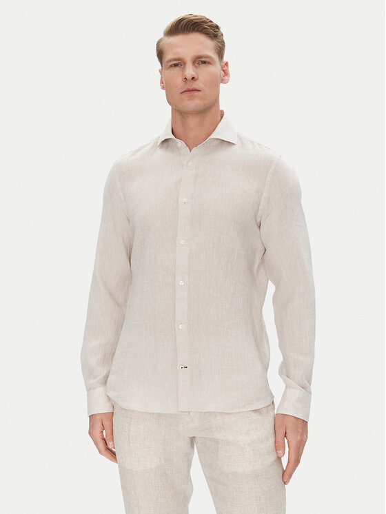 JOOP! Koszula 17 JSH-146Pai-W 30046075 Écru Slim Fit