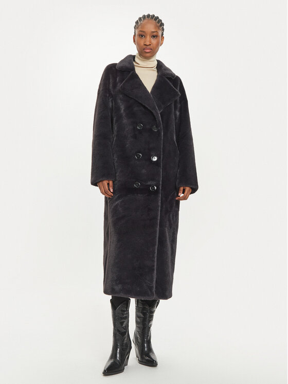 MICHAEL Michael Kors Futro 77B1401M52 Granatowy Oversize