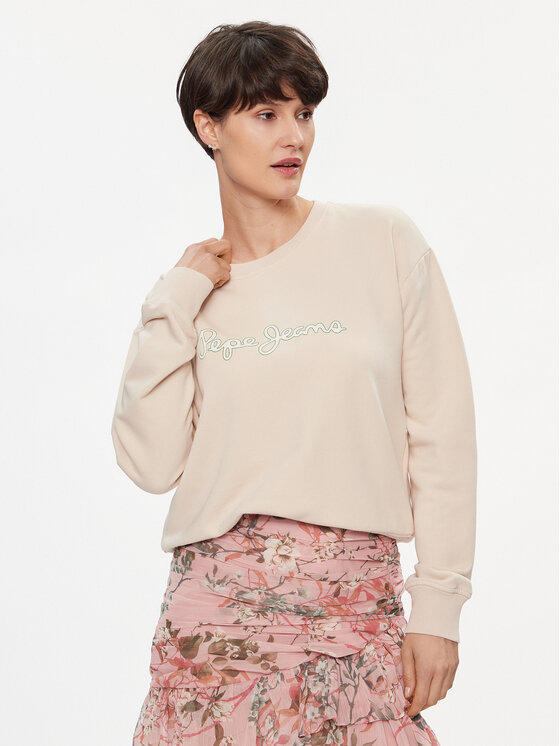 Pepe Jeans Bluza Lana PL581430 Écru Regular Fit