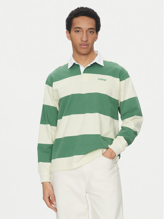 Vans Polo Ward Stripe VN000KU8 Zielony Regular Fit