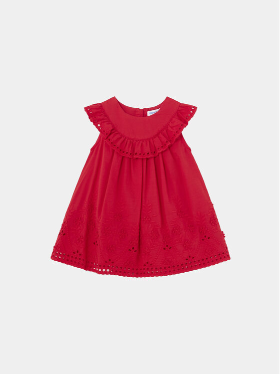 Mayoral Sukienka letnia 1915 Czerwony Regular Fit