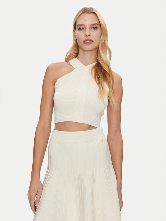 Guess Top W5GR32 Z2XY0 Biały Regular Fit