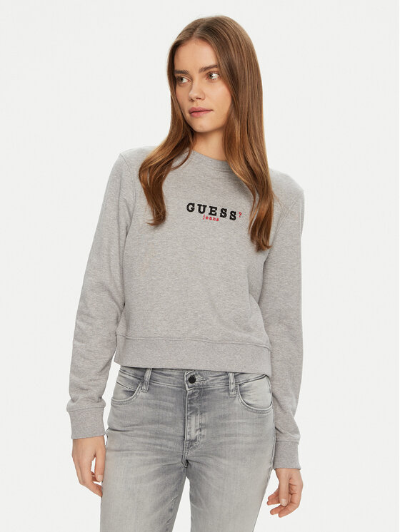 Guess Jeans Bluza W5RQ28 K68I4 Szary Regular Fit