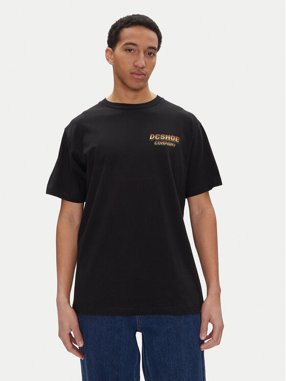 DC T-Shirt ADYZT05457 Czarny Heritage Fit