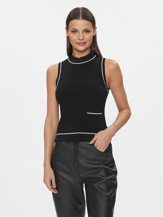 Armani Exchange Top 3DYH2A YMH6Z 1200 Czarny Regular Fit