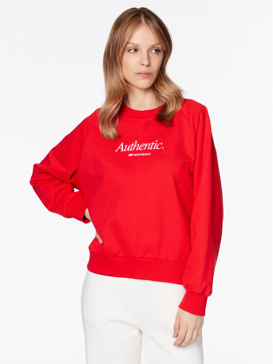 New Balance Bluza WT31557 Czerwony Regular Fit