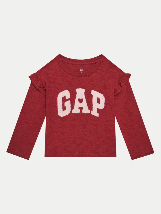 Gap Bluzka 626254 Bordowy Regular Fit