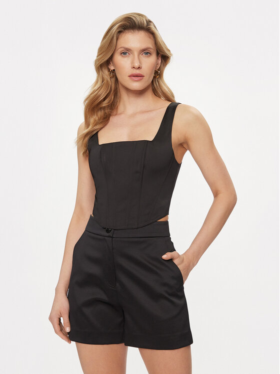 Guess Top Sia W4GH47 WDEE2 Czarny Regular Fit