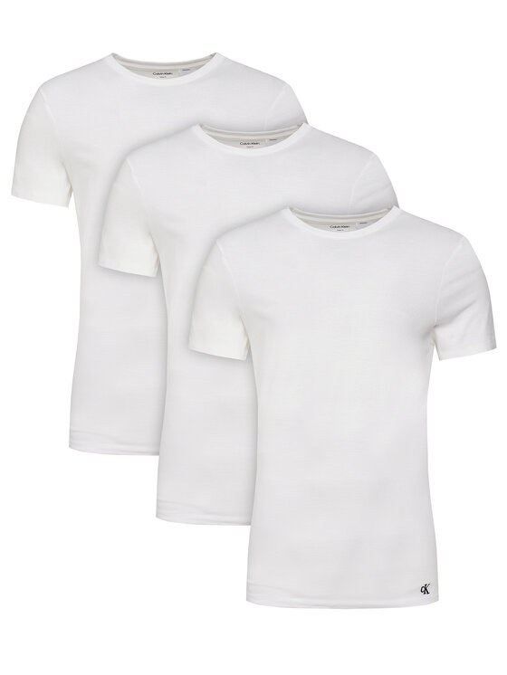 Calvin Klein Underwear Komplet 3 t-shirtów LV00NB4051 Biały Regular Fit