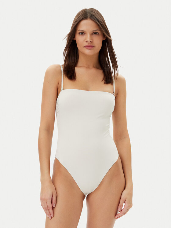 Calvin Klein Swimwear Strój kąpielowy KW0KW02709 Beżowy