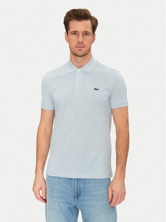 Lacoste Polo PH4012 Błękitny Slim Fit