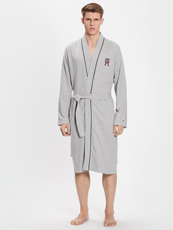 Tommy Hilfiger Szlafrok UM0UM02840 Szary Regular Fit