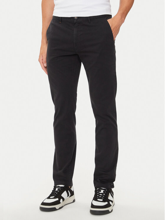 Boss Chinosy 50510933 Czarny Slim Fit