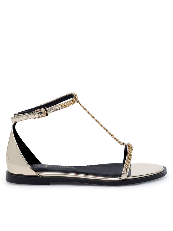Eva Minge Sandały ALBINA-F50-298-1 Złoty