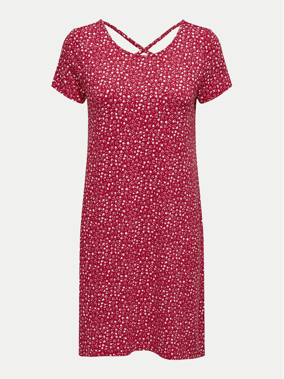 ONLY Sukienka codzienna Bera 15131237 Czerwony Regular Fit