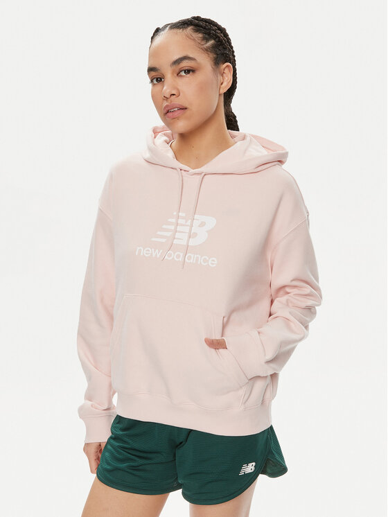 New Balance Bluza WT41504 Różowy Oversize