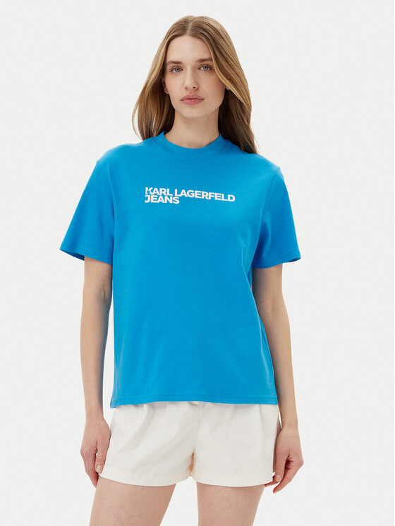 KARL LAGERFELD T-Shirt A1W17005 Niebieski Relaxed Fit