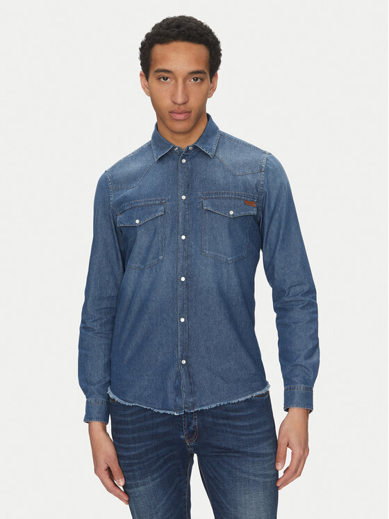 Liu Jo Koszula jeansowa QA5294 D0256 Niebieski Regular Fit