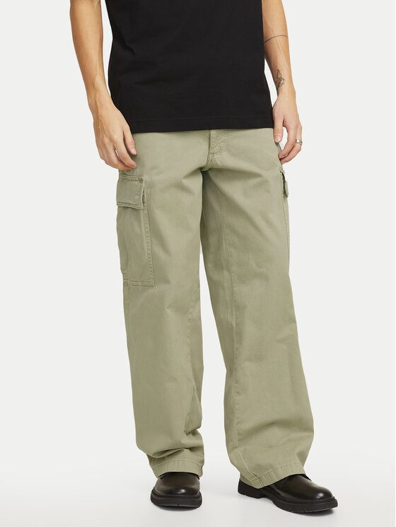 Jack&Jones Spodnie materiałowe Bill 12269379 Beżowy Wide Leg