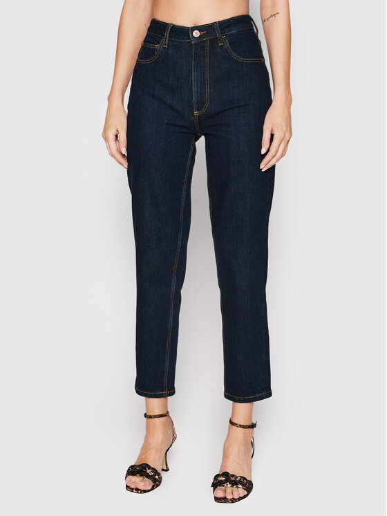 Guess Jeansy W2YA21 D4NH4 Granatowy Tapered Leg