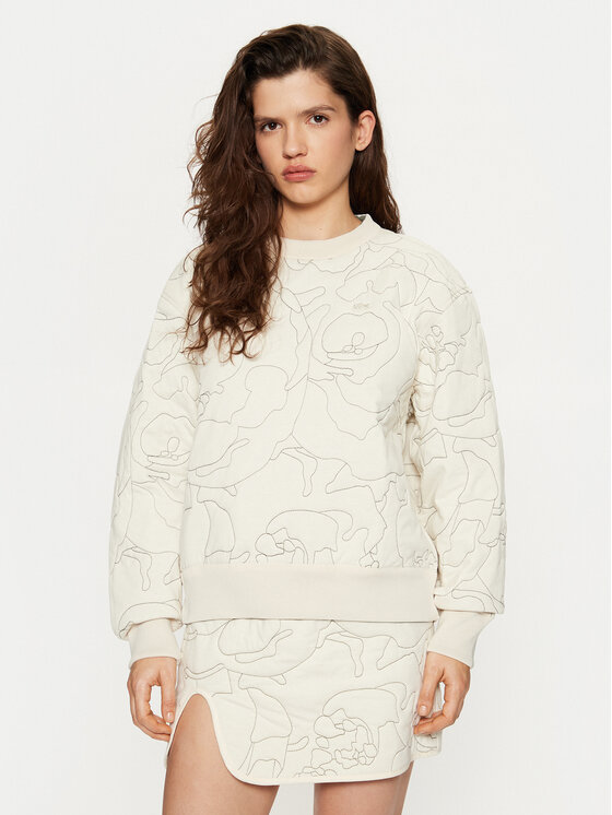 Lacoste Bluza SF2686 Beżowy Oversize