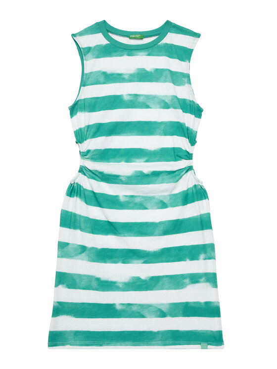 United Colors Of Benetton Sukienka letnia 3SL3CV013 Zielony Regular Fit