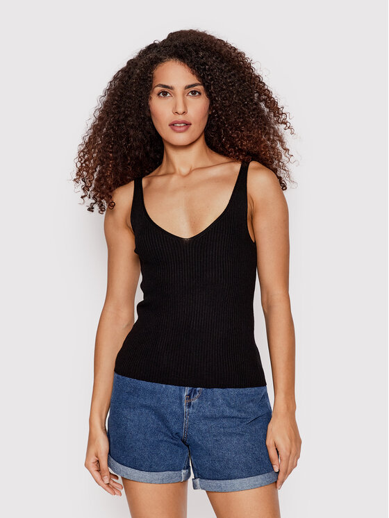Vero Moda Top Glory 10264760 Czarny Slim Fit