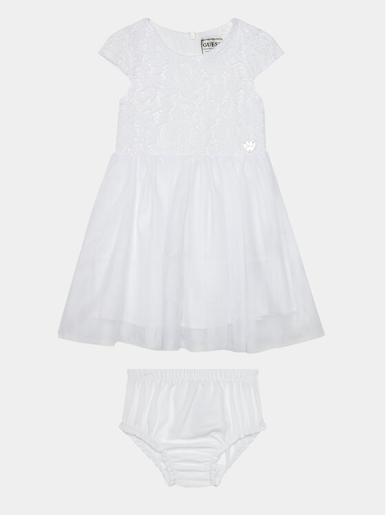 Guess Sukienka elegancka A4RK01 WFYM0 Biały Regular Fit