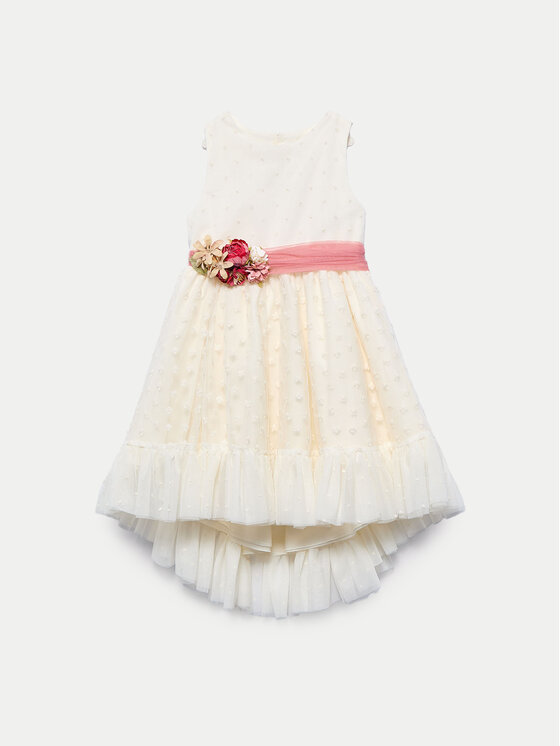 Abel & Lula Sukienka elegancka 5047 Écru Regular Fit