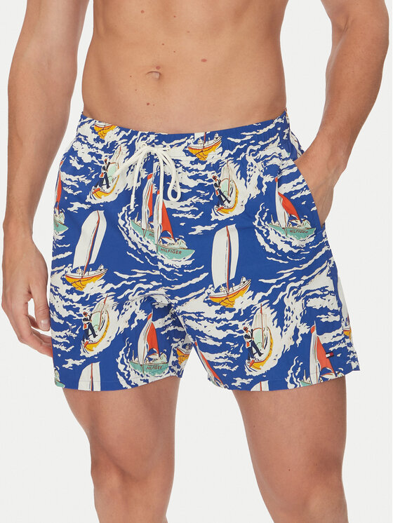 Tommy Hilfiger Szorty kąpielowe UM0UM03491 Niebieski Regular Fit