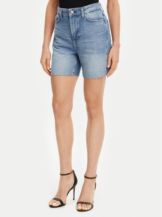Guess Szorty jeansowe W5GD47 D5B94 Niebieski Regular Fit