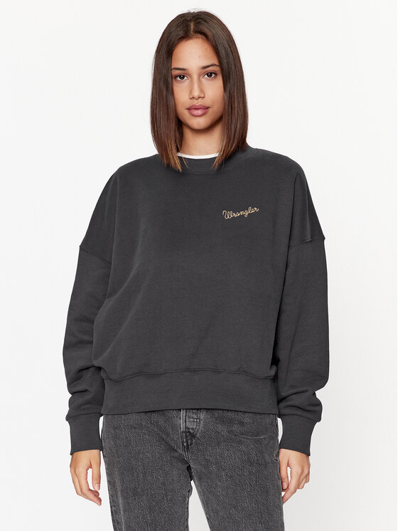 Wrangler Bluza 112343708 Czarny Relaxed Fit