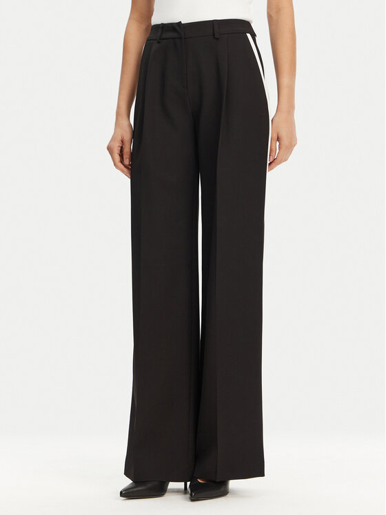 Maryley Spodnie materiałowe 25EB566/43NB Czarny Regular Fit