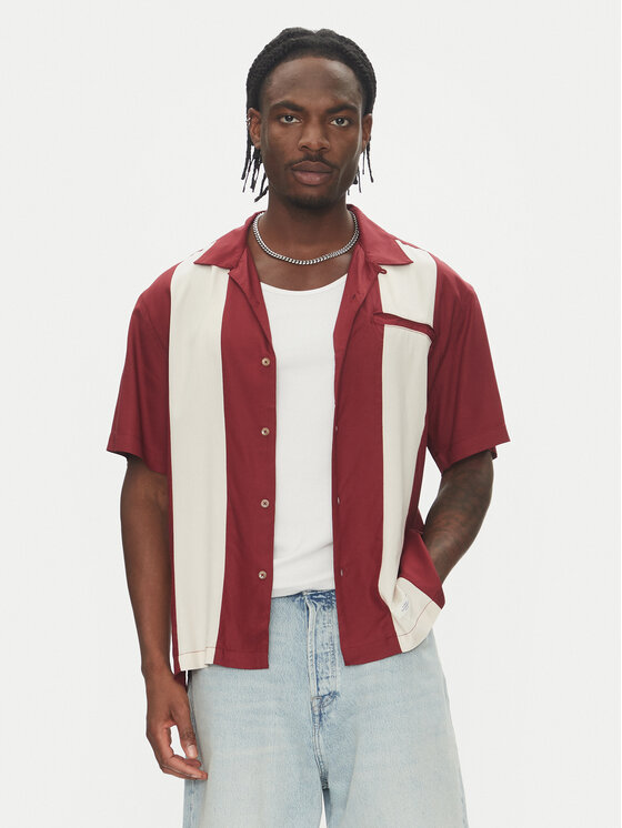 Element Koszula Bowling ELYWT00170 Bordowy Regular Fit