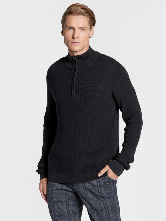 Blend Sweter 20714337 Czarny Regular Fit