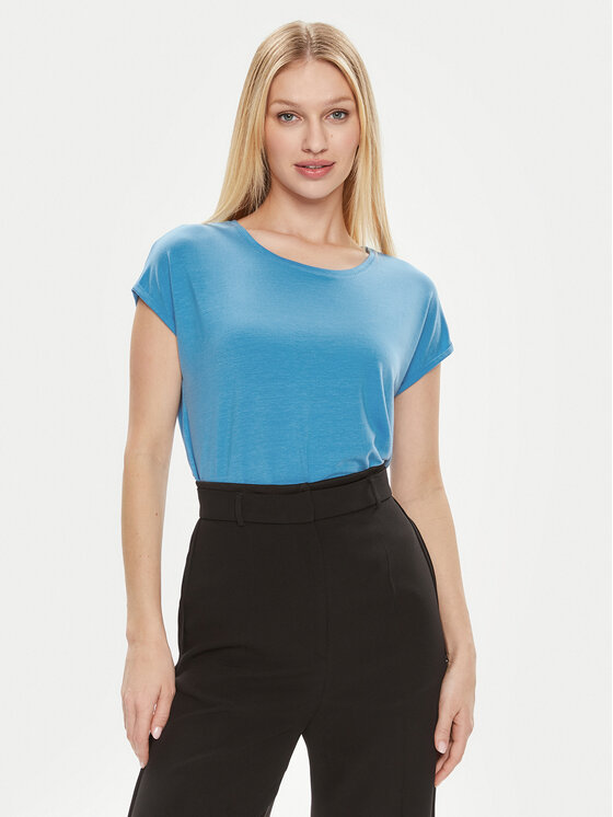 Vero Moda T-Shirt Ava 10284468 Niebieski Regular Fit